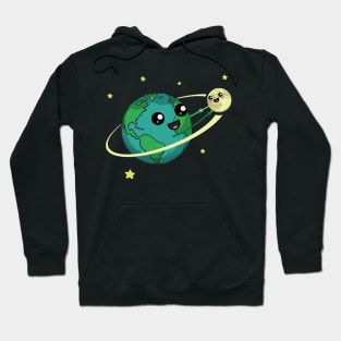 Earth And Moon Spinning Around Hoodie